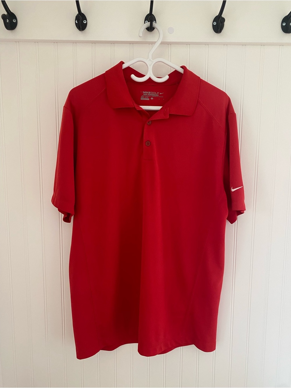 Nike Red Short-Sleeve Polo Shirt